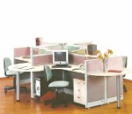 Partisi Kantor Uno Exclusive 4 Staff Configuration