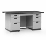 Single Pedestal Desk Alba Type DP-402-L (1 Biro)